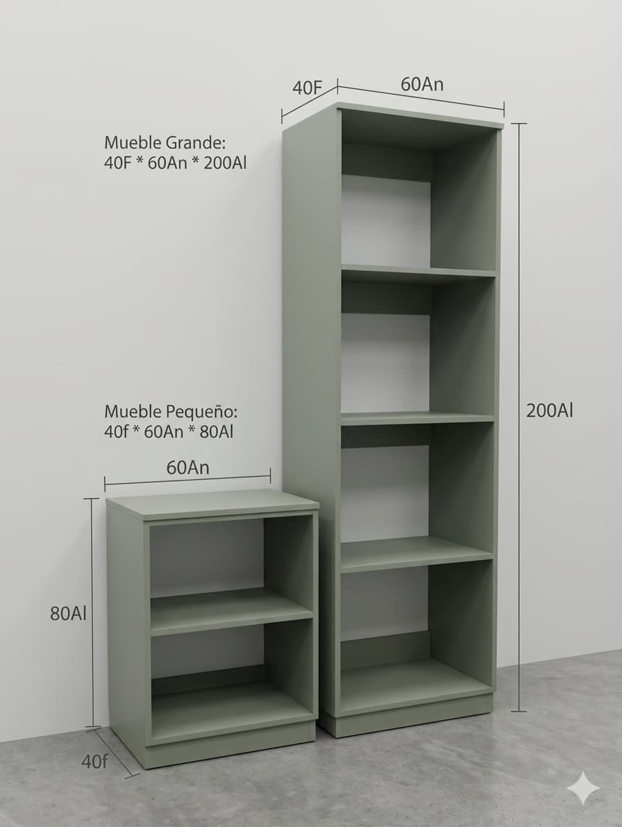 Oficina estanterias verdes dimensiones catalogo